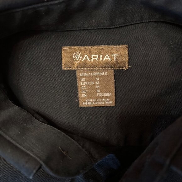 Men's Ariat Black Button Down Shirt - Picture 5 of 5